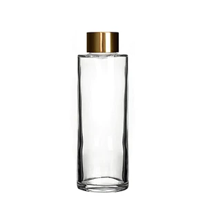 Csutom Transparent 150ml Aromatherapy Container Round Cylinder Reed Diffuser Bottle