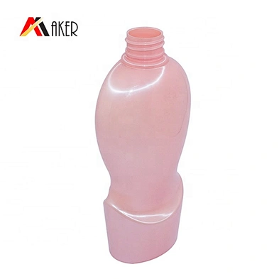 Wholesale 400ml empty pink color PET plastic shampoo bottle design with lotion pump