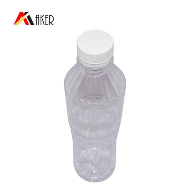 Clear 500ml empty PET plastic juice bottles with anti-thief screw cap
