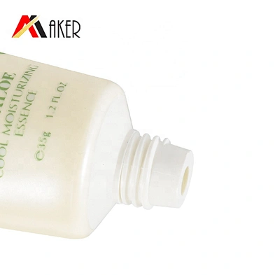 30ml LDPE  pearl white offset printing soft cosmetic tube for aloe vera gel BB cream with screw cap
