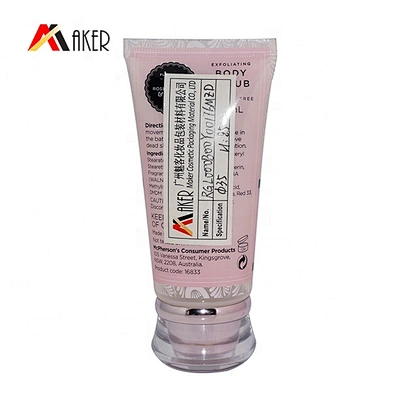 China wholesale round 50ml body lotion cosmetic plastic tube packaging with screw lid