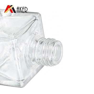 Wholesale empty clear mini 6ml glass deodorant roll on perfume bottle with aluminum covered cap