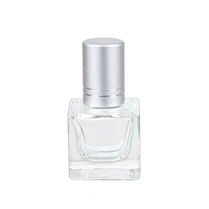 Wholesale empty clear mini 6ml glass deodorant roll on perfume bottle with aluminum covered cap
