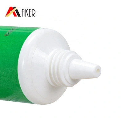 Wholesale price green LDPE plastic 30ml empty eye cream soft tube with acrylic screw cap