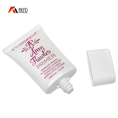 Custom 40ml Pearl White Effect Super Flat Full Plastic Empty Hand Cream Lotion Cosmetic Packaging Tubes with Screw Cap
