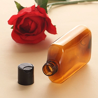 amber disc top cap shampoo bottle showel gel bottle lotion conditioner hair care packaging