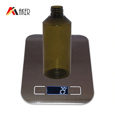 50ml 150ml 200ml PET plastic cosmetic lotion facial toner bottle packaging with black aluminum/plastic screw cap