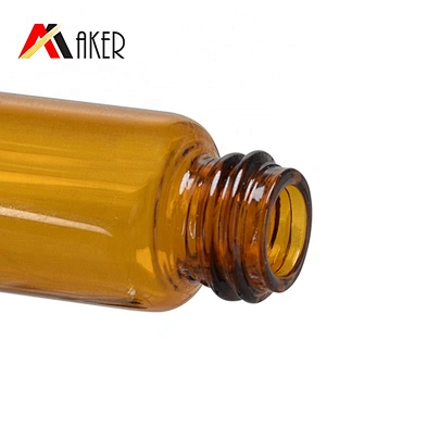 Hot sale amber 2.5ml 5ml 10ml empty deodorant roll on glass tube bottle with stainless steel roller ball