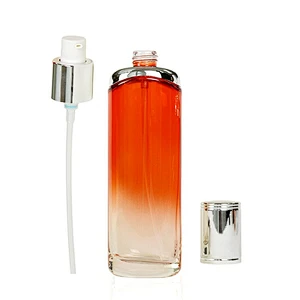 factory wholesale transparent 120ml cosmetic personal care lotion cream skin care empty packaging glass bottle