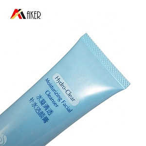 Wholesale online sale 3 oz blue oval cosmetic soft tube  plastic face wash tube packaging