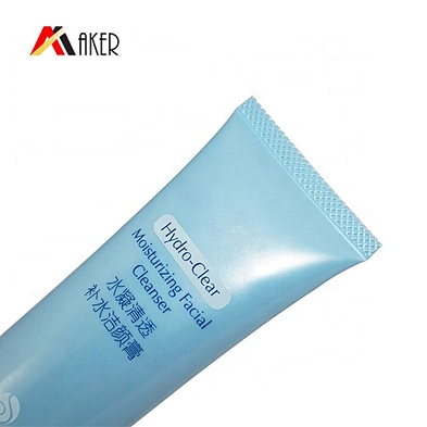 Wholesale online sale 3 oz blue oval cosmetic soft tube  plastic face wash tube packaging