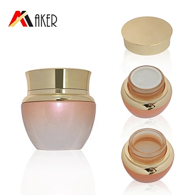 Wholesale luxury 30g 40g 60g round cosmetic skin care glass face cream jars set with screw lip in stock
