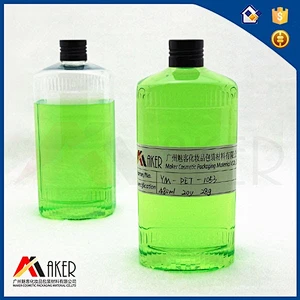 Wholesale 480ml clear PET plastic square shampoo bottle with lid
