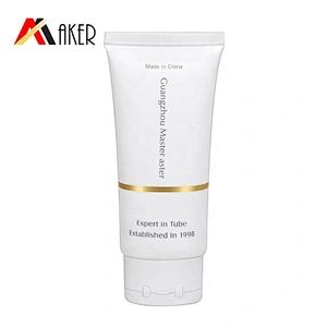 Wholesale empty 50ml white oval LDPE plastic cosmetic hand cream tube packaging with plastic flip top cap