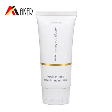 Wholesale empty 50ml white oval LDPE plastic cosmetic hand cream tube packaging with plastic flip top cap