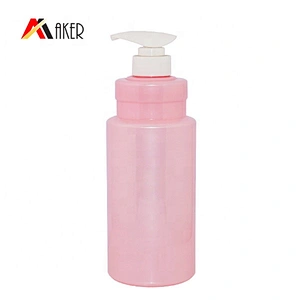 New products 800ml round hair care packaging plastic pet shampoo bottle wholesale with lotion pump
