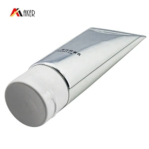 Plastic Tube Packaging Sliver Cosmetic Face Wash Aluminum Silver or Customized Colors Flip Top Cap/screw Cap Round