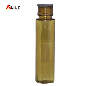 Empety10ml PETG amber snap plastic cosmetic serum bottle with rubber seal