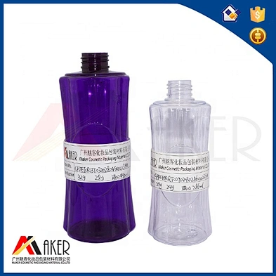 Wholesale 250ml 450ml White Purple Engraving PET Plastic Recycled Shampoo Bottle with Lotion Pump