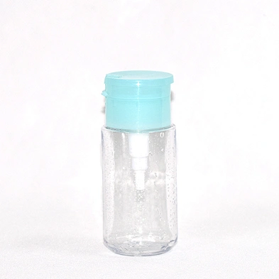 2020 New arrival factory supply push type 100ml empty clear PET plastic facial makeup remover bottle packaging