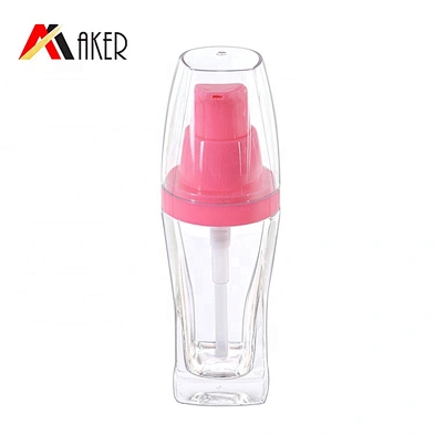 China manufacturers 25ml empty square glass cosmetic face lotion  container cream foundation bottle
