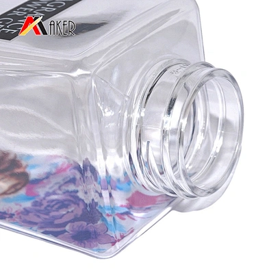 Unique design 350ml empty PET luxury plastic shower gel bottle with pump wholesale