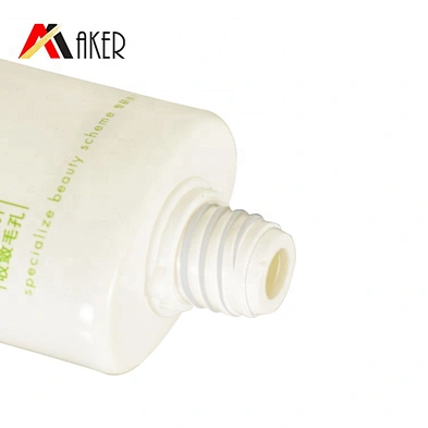 2020 Customized design 50ml empty flat shape plastic cosmetic facial cleanser tube with flip cap