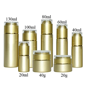 custom lotion cream bottle glass packaging personal care skin care lotion cream luxury 80ml gold glass bottle