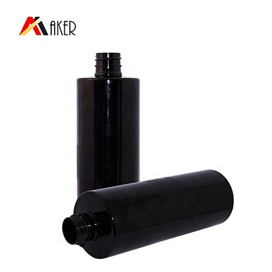 wholesale products china Customized cylinder 500ml white black plastic PET lotion bottle with pump