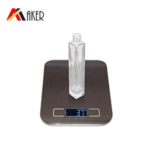 Wholesale empty clear square tall glass roll on bottle perfume bottle 10ml with stainless steel roller ball