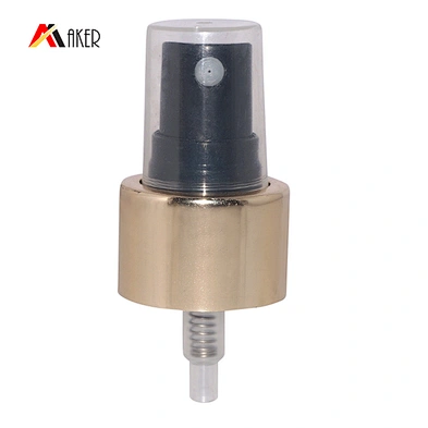 24/410 Plastic Spray Bottle Fine Mist Sprayer with Luxury Gold Aluminum Covered
