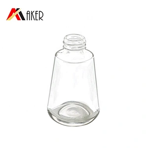 Unique design 50ml clear luxury cosmetic glass lotion bottle serum dropper bottle with silver electroplated dropper cap