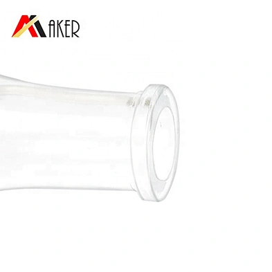 Wholesale unique shape 500ml crystal white glass wine bottle empty brandy XO bottle with rubber stopper