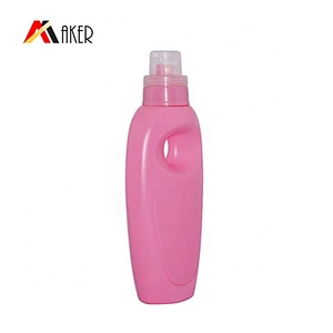 Factory supply 700ml Pink HDPE plastic liquid detergent bottle with screw cap
