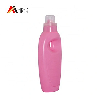 Factory supply 700ml Pink HDPE plastic liquid detergent bottle with screw cap