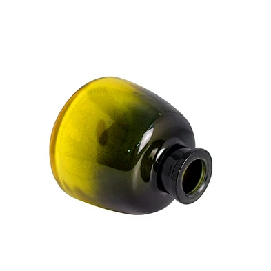 Hotel decor 100ml empty gradual green color glass duffuser bottles with caps and box