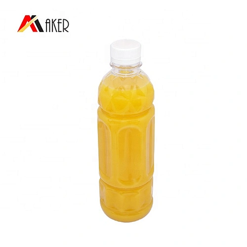 Factory supply empty BPA free clear 500ml PET plastic juice bottle with tamper proof screw cap
