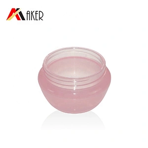 Wholesale supply empty 20g PP plastic cosmetic face cream jar packaging with plastic screw lid and clear inner cap