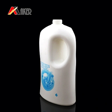 Customized flat white 1 liter 2 liter shampoo cosmetic hdpe plastic lotion bottle with handle