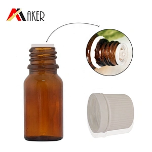 Wholesale round 10 ml amber essential oil glass serum dropper bottle