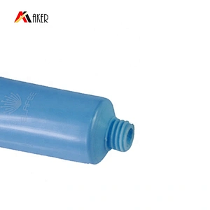 Cosmetic 25ml plastic round LDPE eye cream tube packaging with nozzle plug