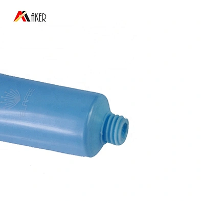 Cosmetic 25ml plastic round LDPE eye cream tube packaging with nozzle plug
