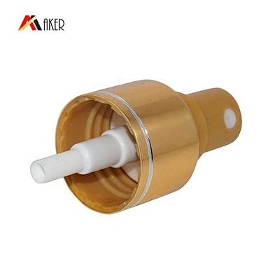 China manufacturers 24mm aluminium covered gold fine mist sprayer 24/410