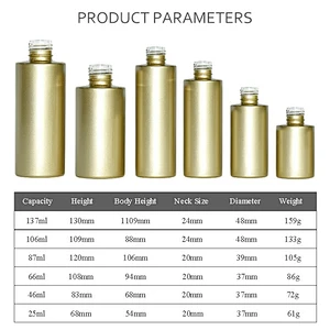luxury glass bottle set 20ml 40ml 60ml 80ml 100ml 120ml gold custom glass personal care packaging skin care glass bottle set