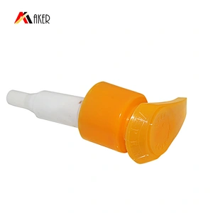 High Quality liquid Soap non-spill 28/410 shampoo lotion Pump with orange color