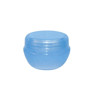 Factory supply wholesale semi transparent blue 20g pp plastic jar for cream cosmetic