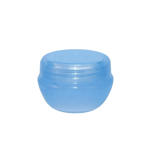 Factory supply wholesale semi transparent blue 20g pp plastic jar for cream cosmetic