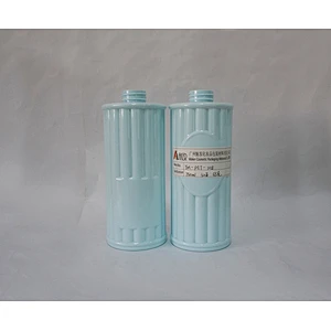 Custom blue 750ml empty cylinder pet plastic shampoo bottle