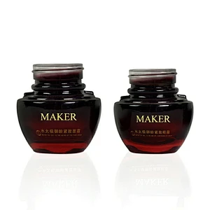 black gradient red 30g 50g 1oz 2oz  custom logo alumite cap glass lotion handcream cosmetic packaging skincare jar