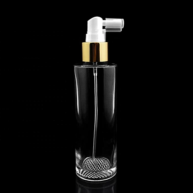 Wholesale 40ml 100ml 120ml cylinder clear glass lotion bottle with pump sprayer